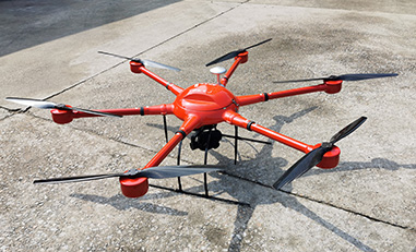 消防無人機使用宇東無線圖傳設備把無人機視頻無線傳輸到指定地點